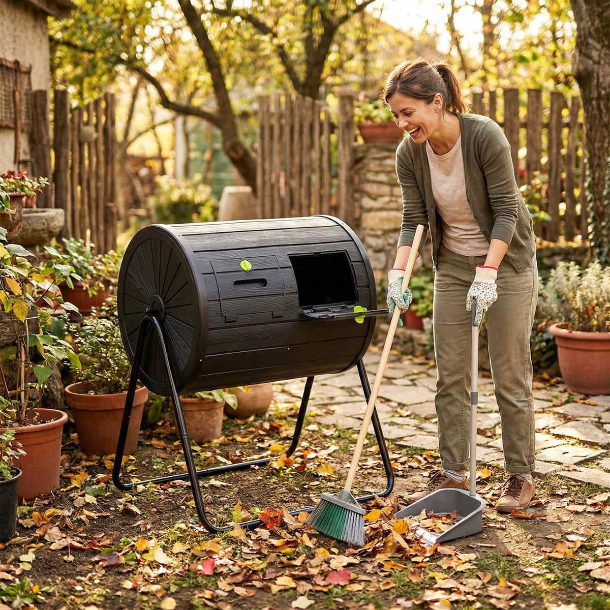 Compost Tumbler 37.5 Gallon - Black