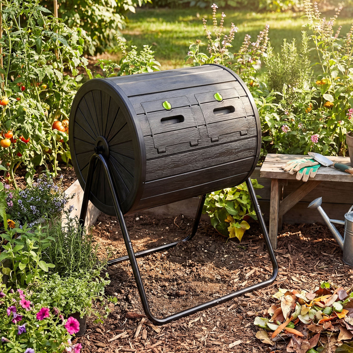 Compost Tumbler 37.5 Gallon - Black