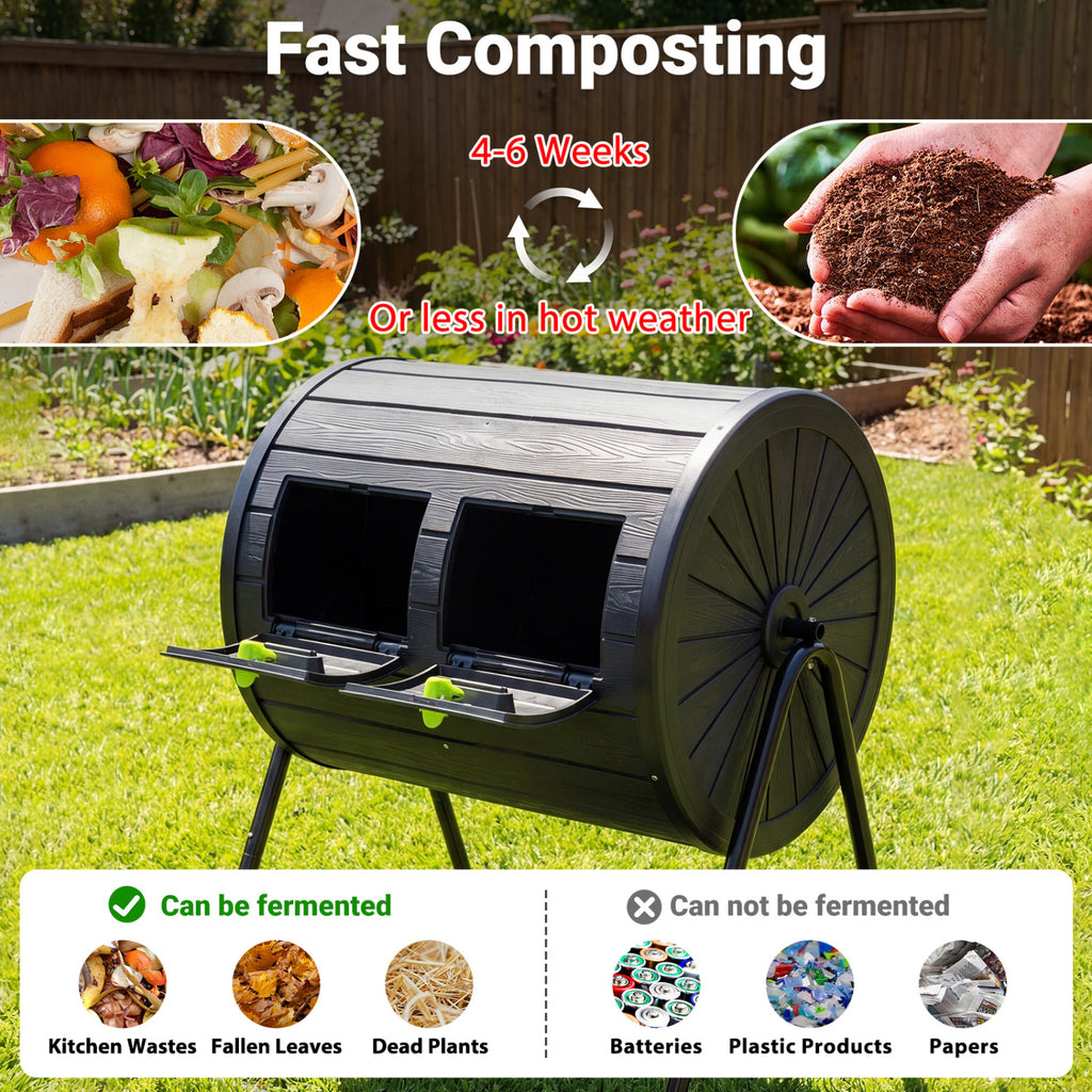 Compost Tumbler 37.5 Gallon - Black