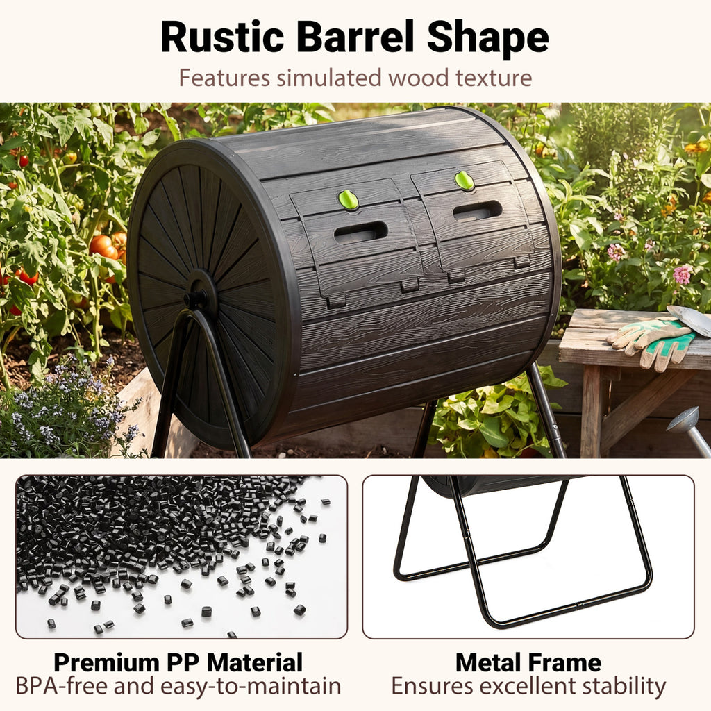 Compost Tumbler 37.5 Gallon - Black