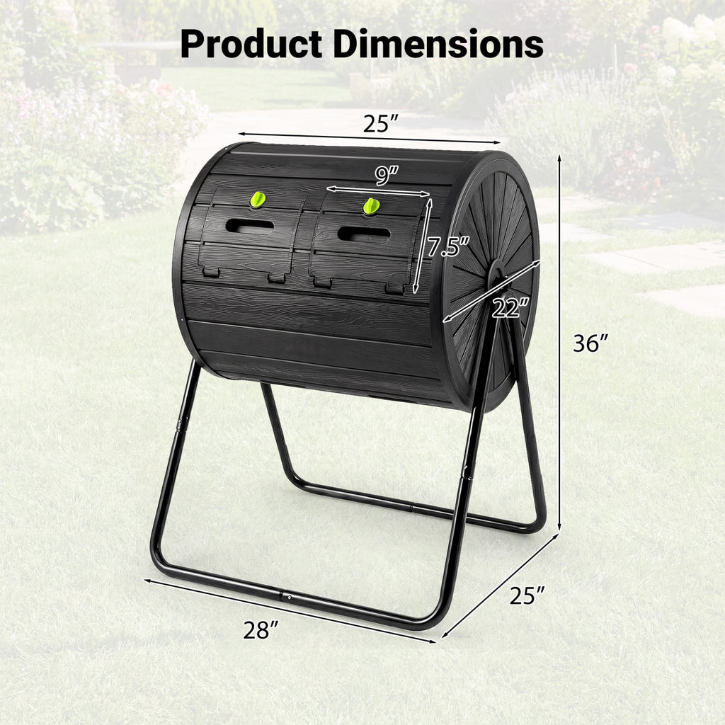 Compost Tumbler 37.5 Gallon - Black