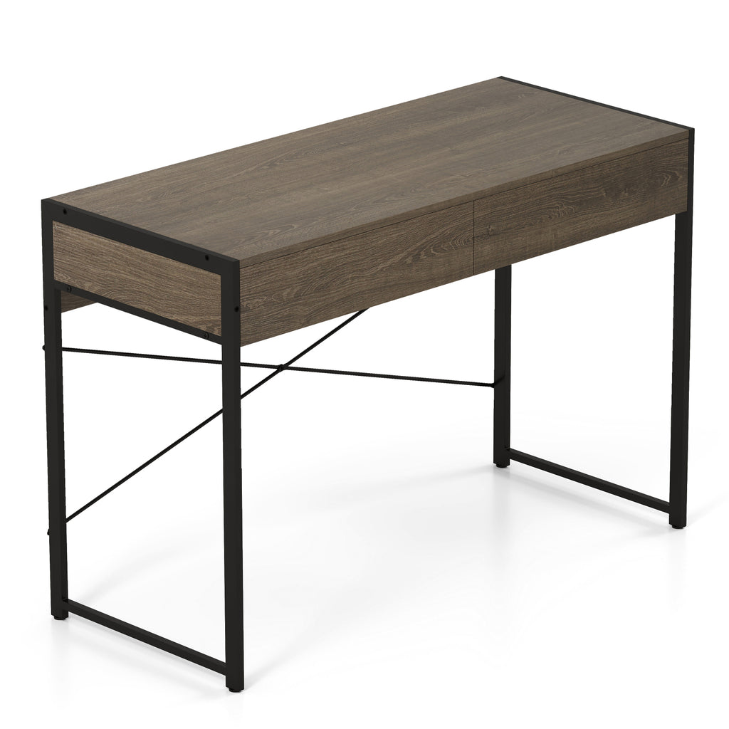 44-Inch Computer Desk with 2 Drawers - Oak