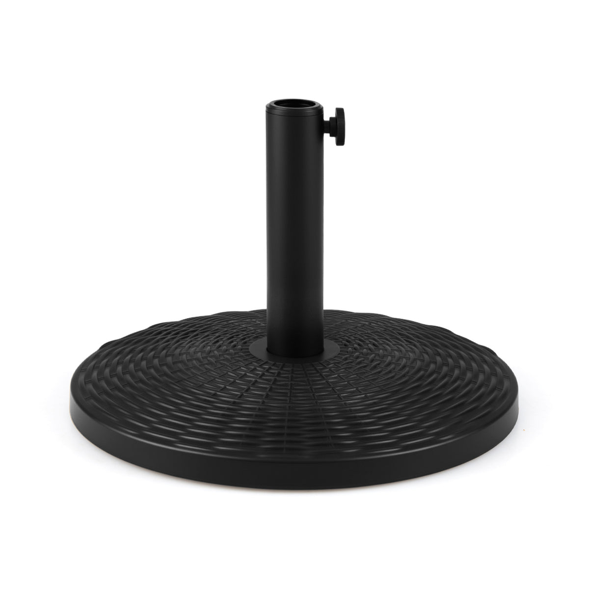 Concrete Patio Umbrella Base with Rattan Pattern for Lawn