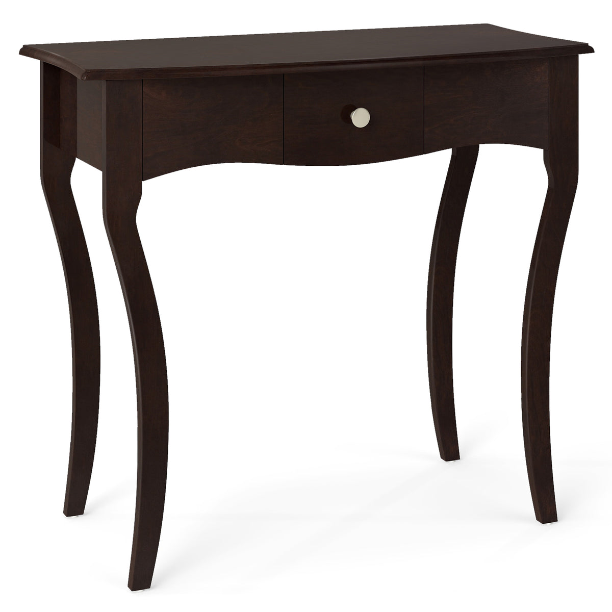 Console Table with Drawer, Espresso - Solid Wood