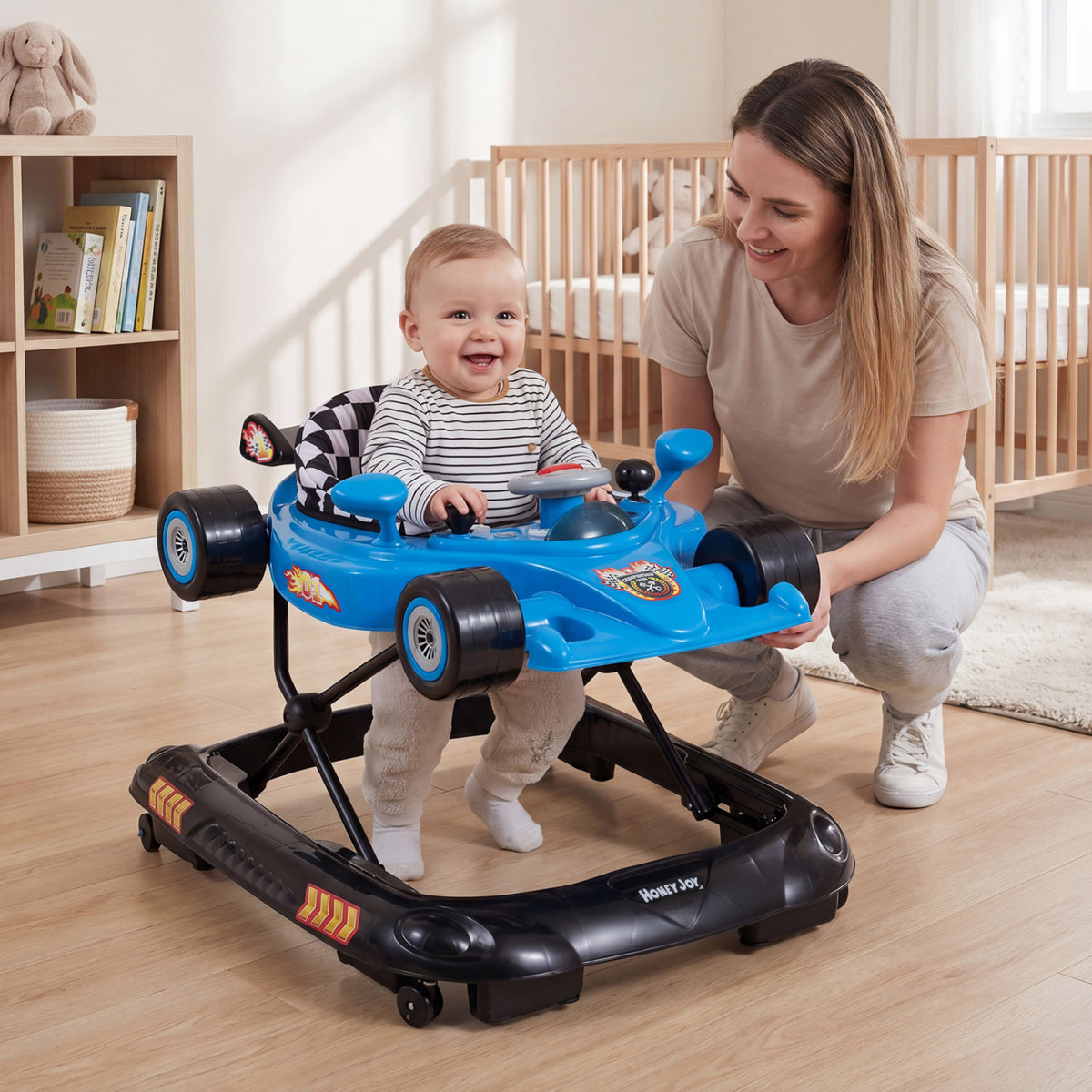 Convertible Baby Walker with 3 Adjustable Heights Pink - Baby & Toddler Toy