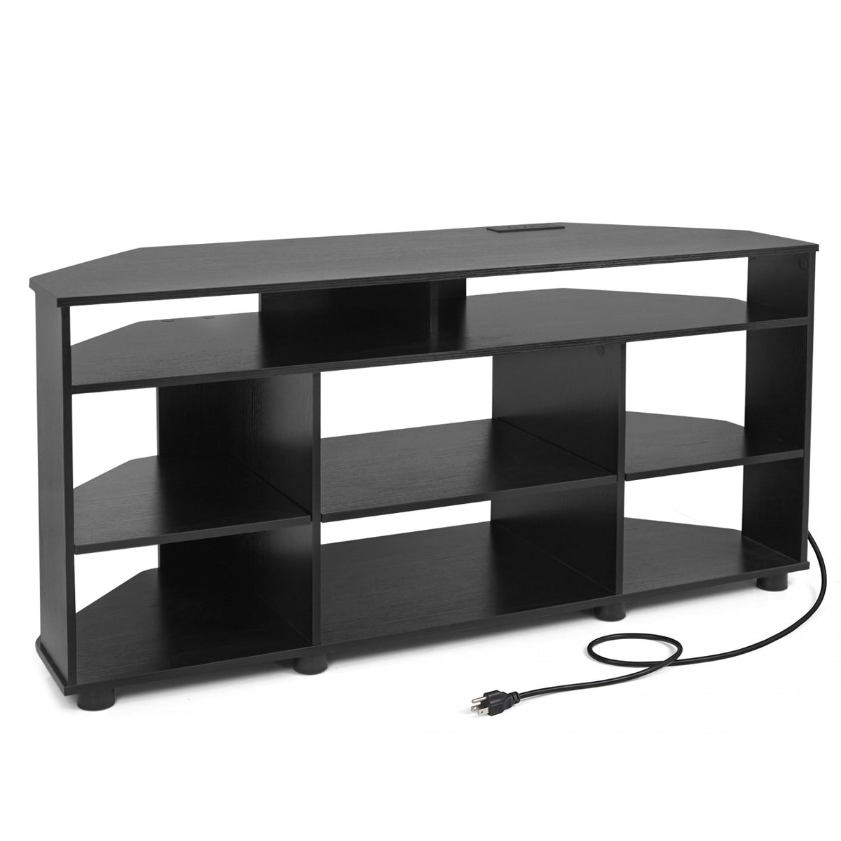 Corner TV Stand for TVs up to 55 Inch - Black
