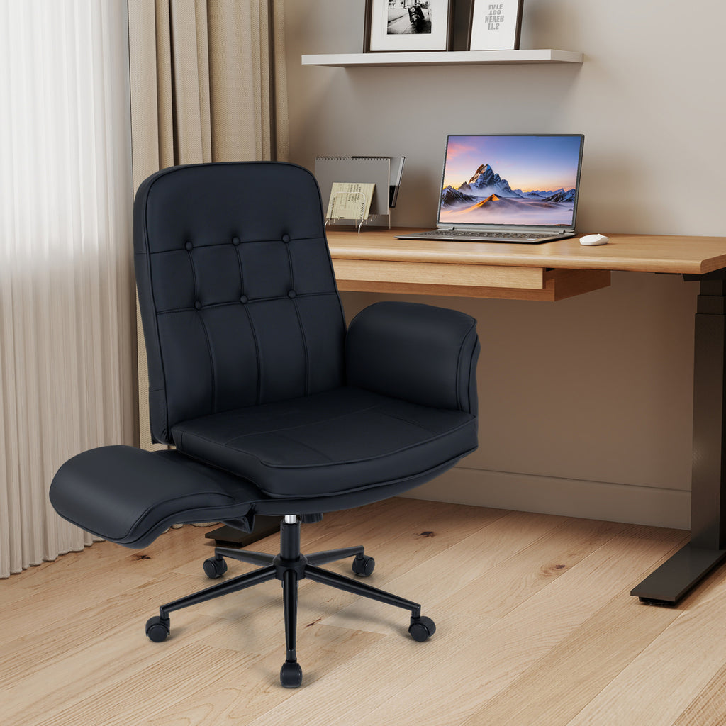 Criss Cross Chair Adjustable Swivel Vanity with 5-Position Armrests