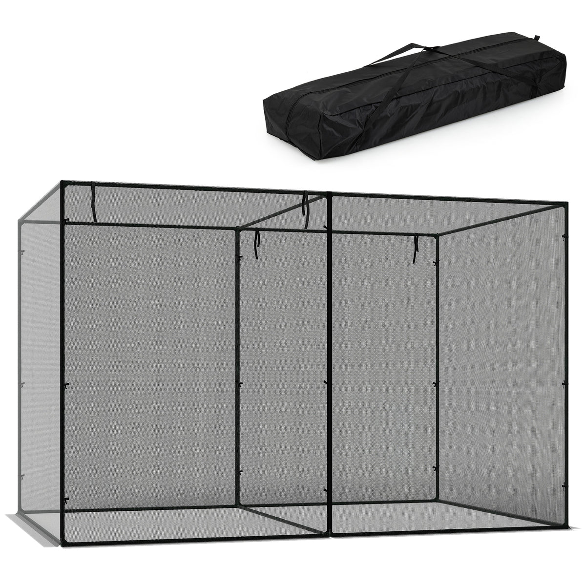 Plant Cage with Zippered Door & Ground Nails – 10x6.5 ft
