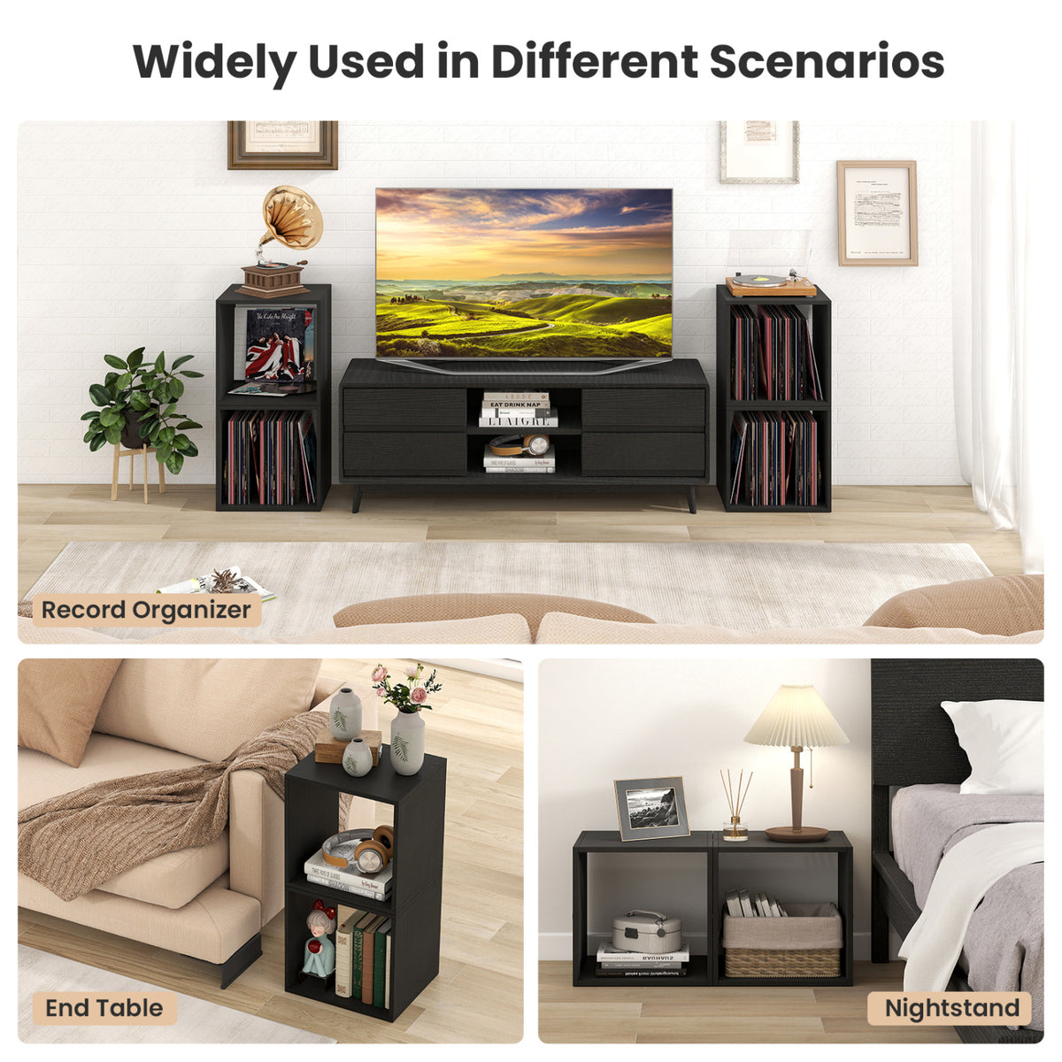 Cube Storage Organizer Set of 2 for Living Room Bedroom Study