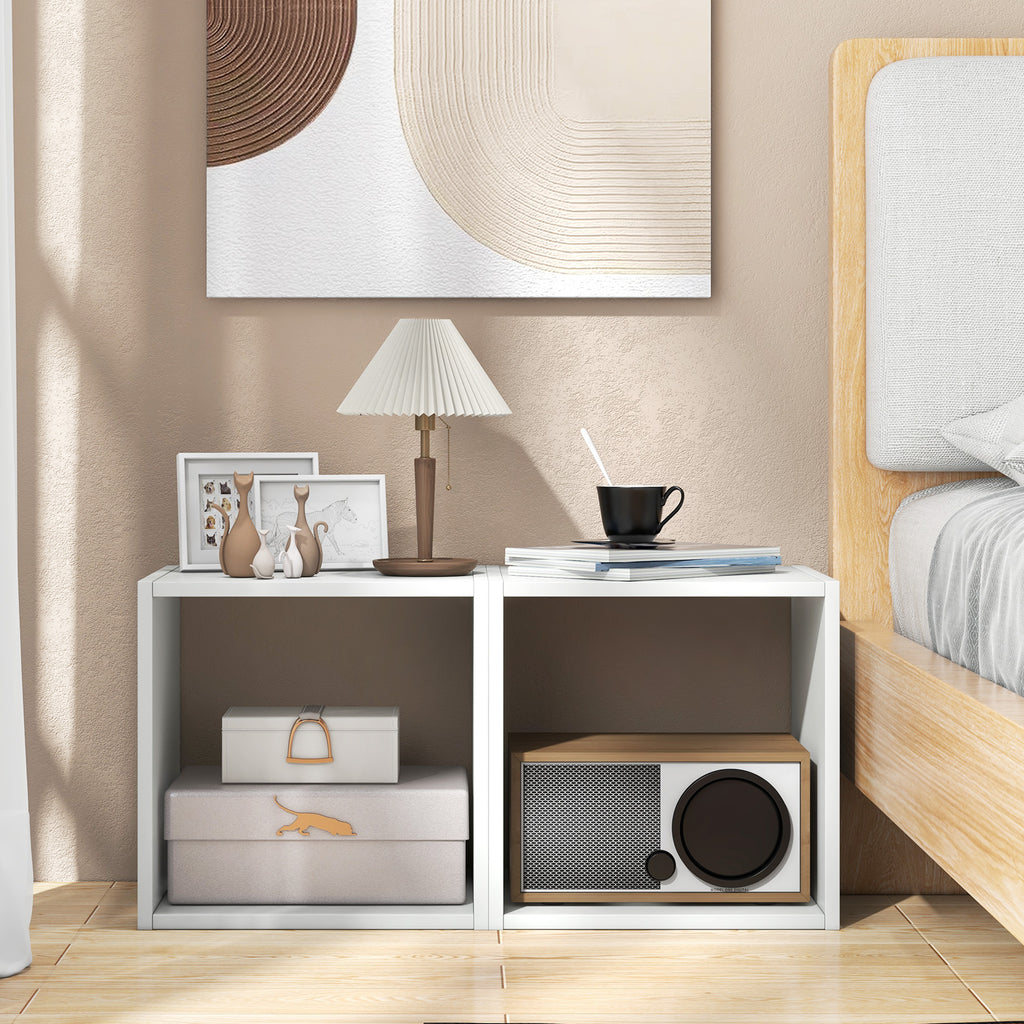 Cube Storage Organizer Set of 2, White - 2×1