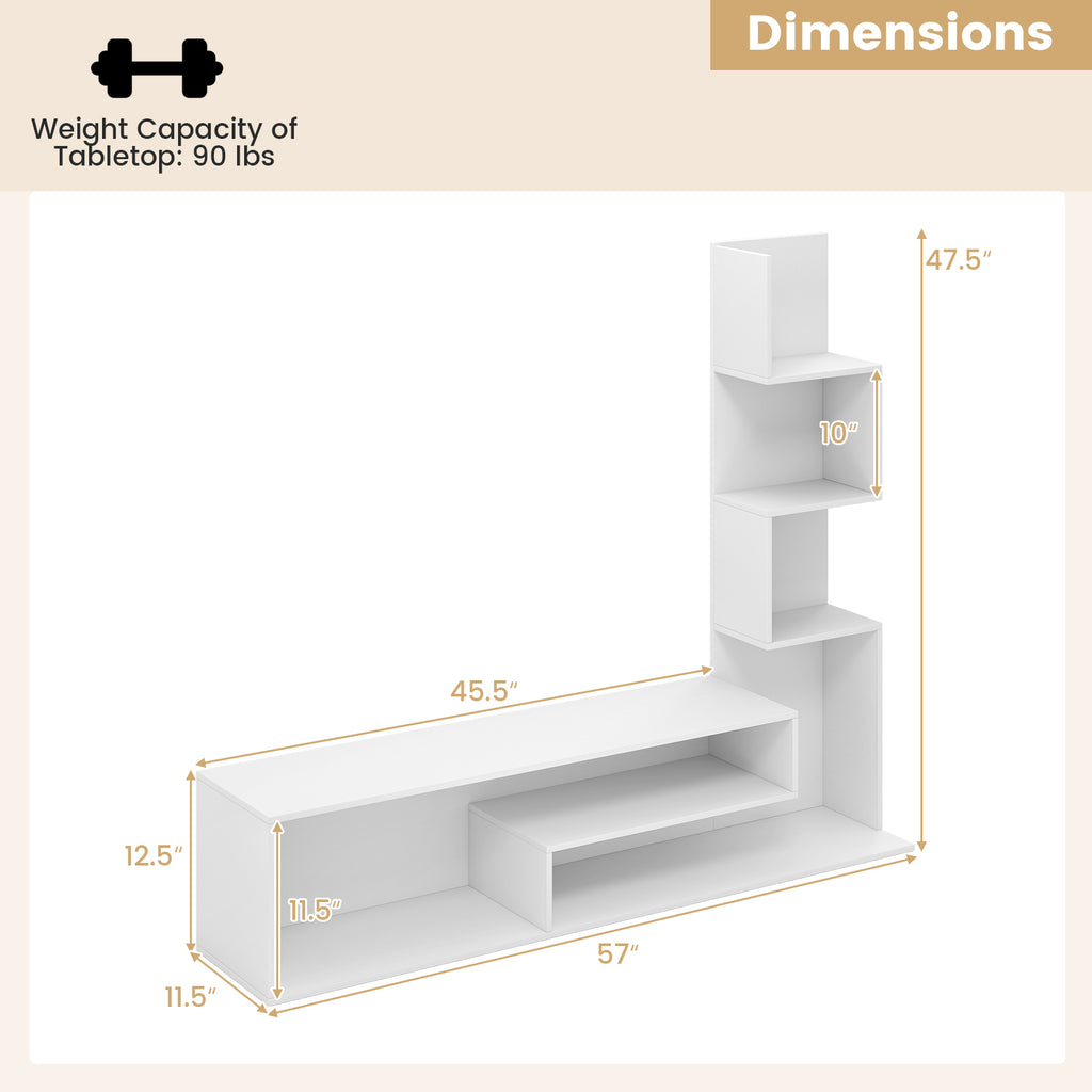 Cube TV Stand for TVs up to 50 Inch – White
