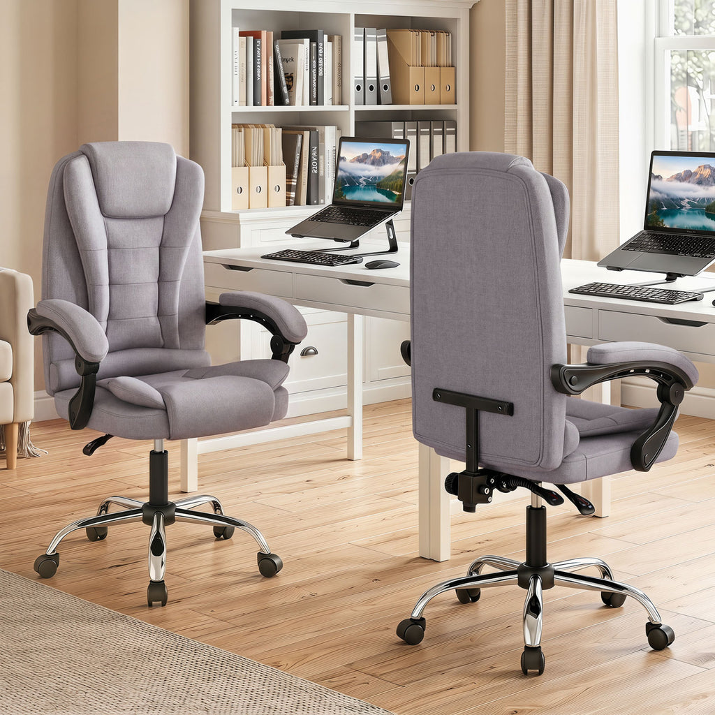 Big High Back Executive Office Chair - Gray