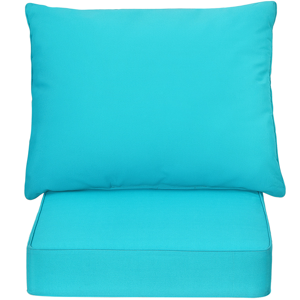 Deep Seat Chair Cushion Pads Set with Rope Belts, Turquoise