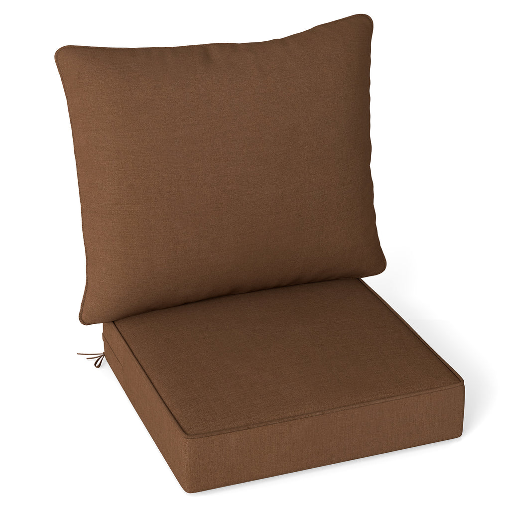 Deep Seat Chair Cushion Pads Set with Rope Belts for Indoor and