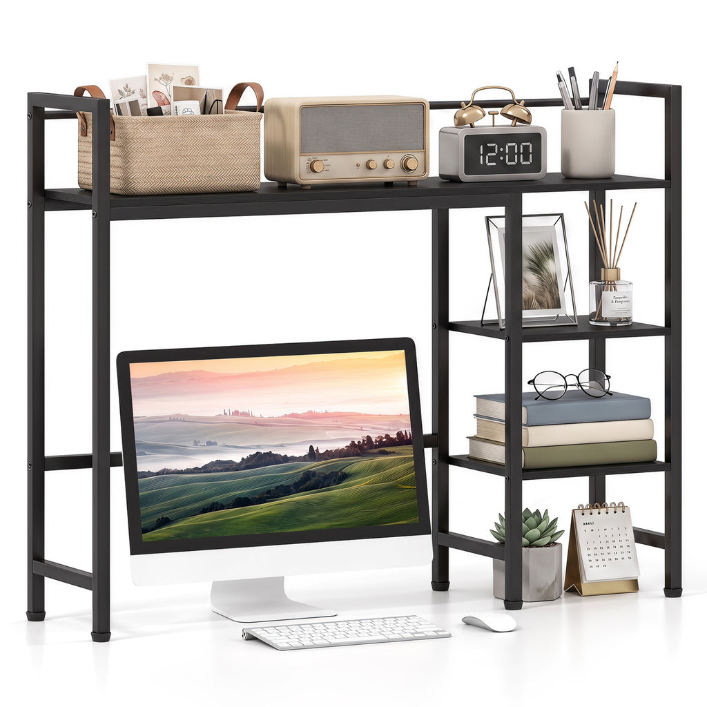 Desktop Bookshelf 38.5" W with Storage Display Rack for Home Office