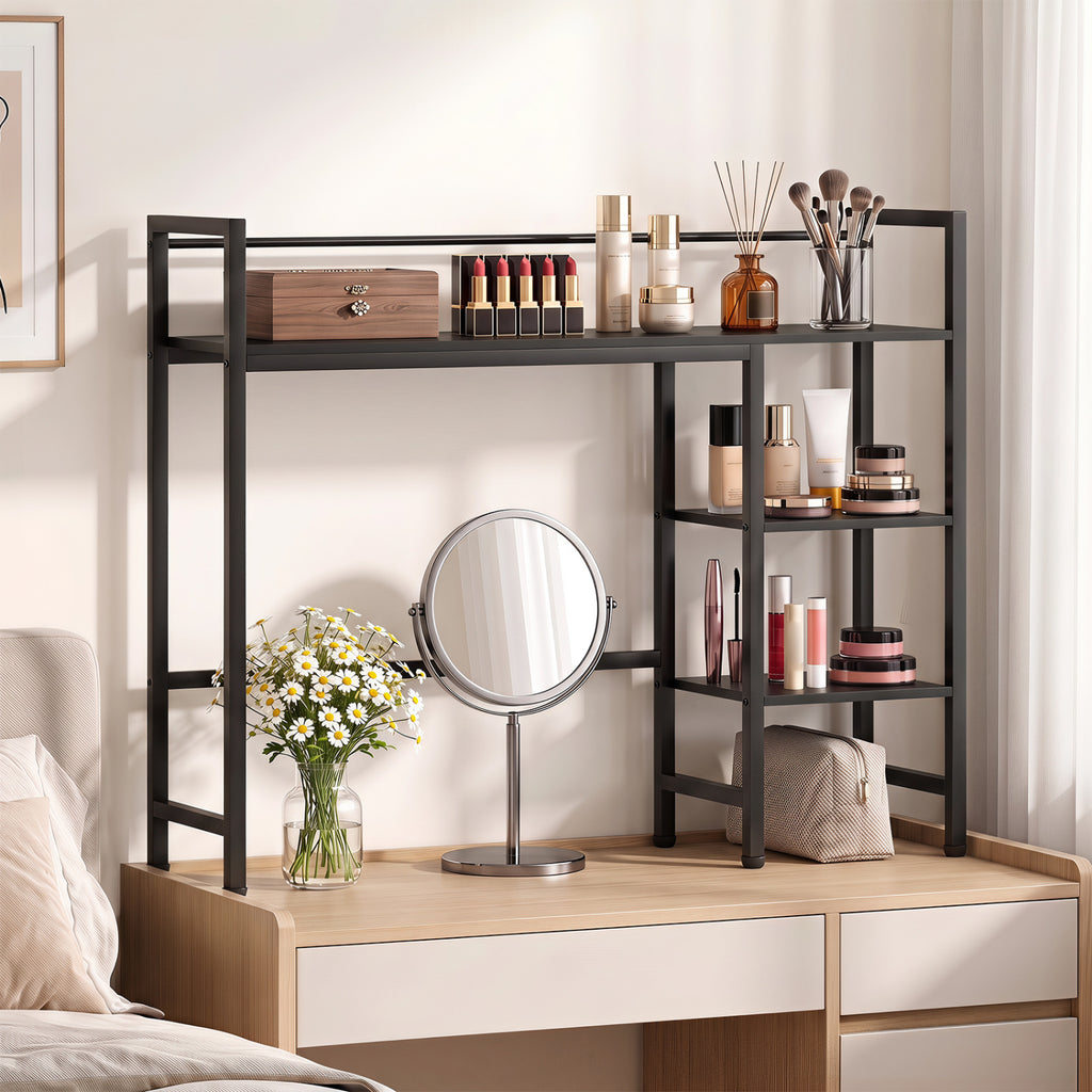 Desktop Bookshelf 38.5" with 4 Shelves - Black