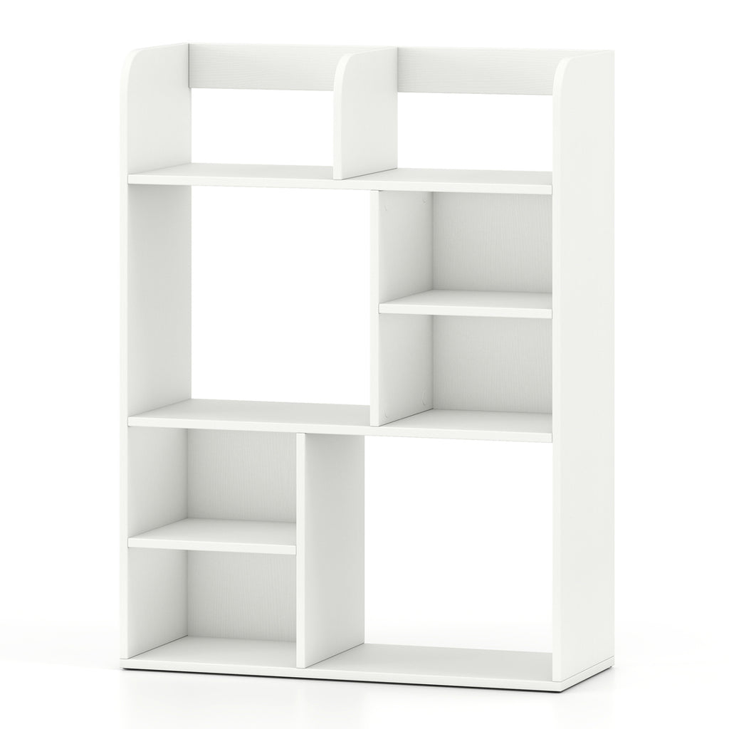 8-Cube Desktop Organizer Bookshelf - White