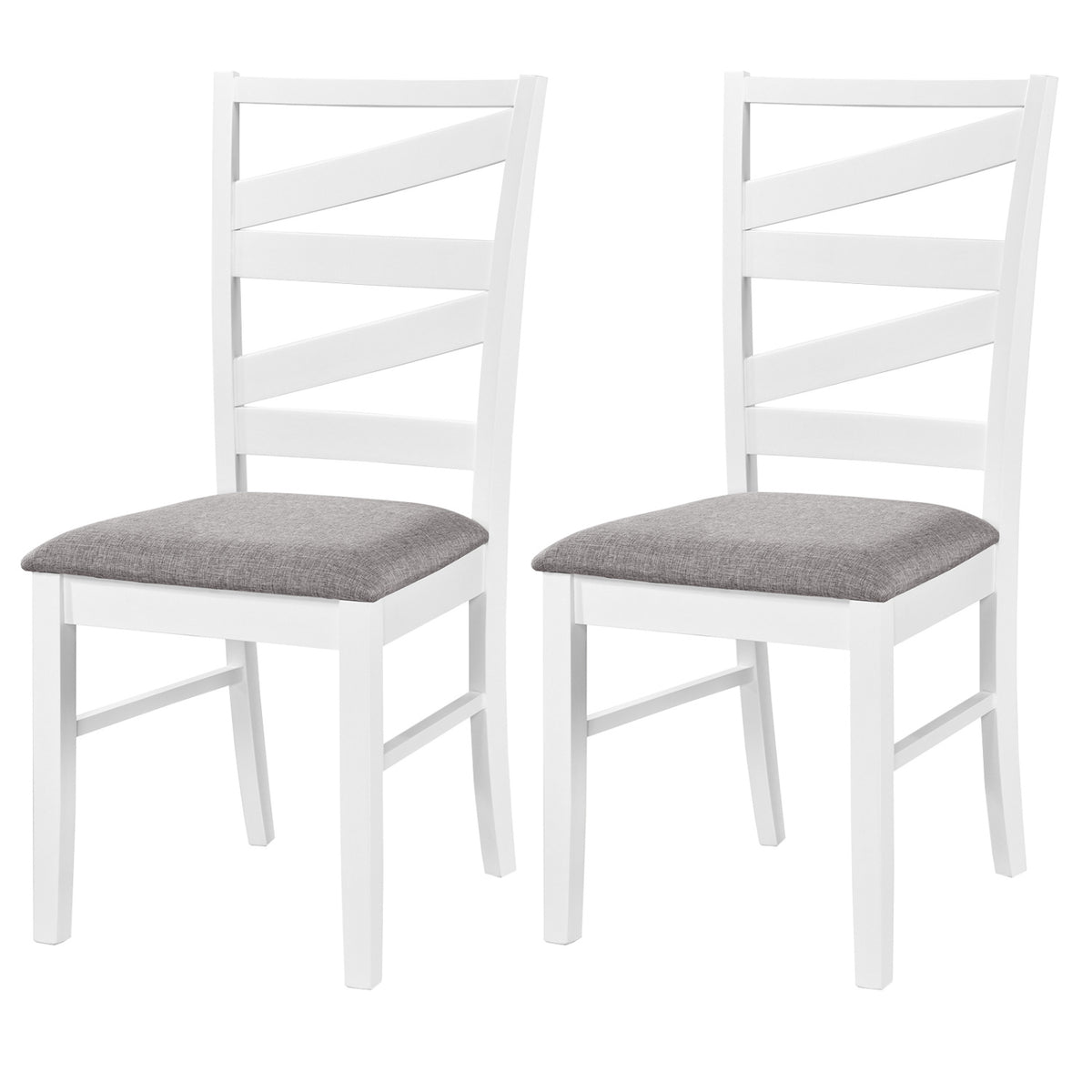 Dining Chairs Set of 4, Brown – Linen Upholstery