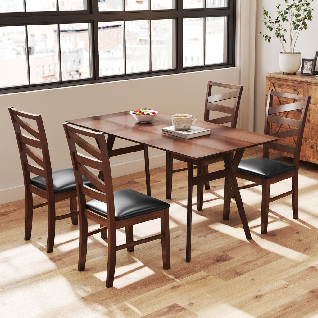 Dining Chairs Set of 2 with Rubber Wood Legs - Walnut