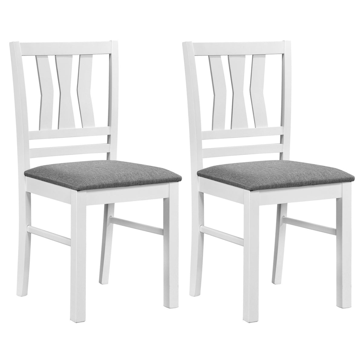 Linen Upholstered Kitchen Chairs Set of 2 - Rustic Gray