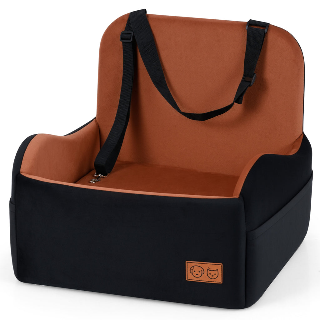 Small Detachable Dog Booster Car Seat for Front and Back Seat - Elevated & Cozy