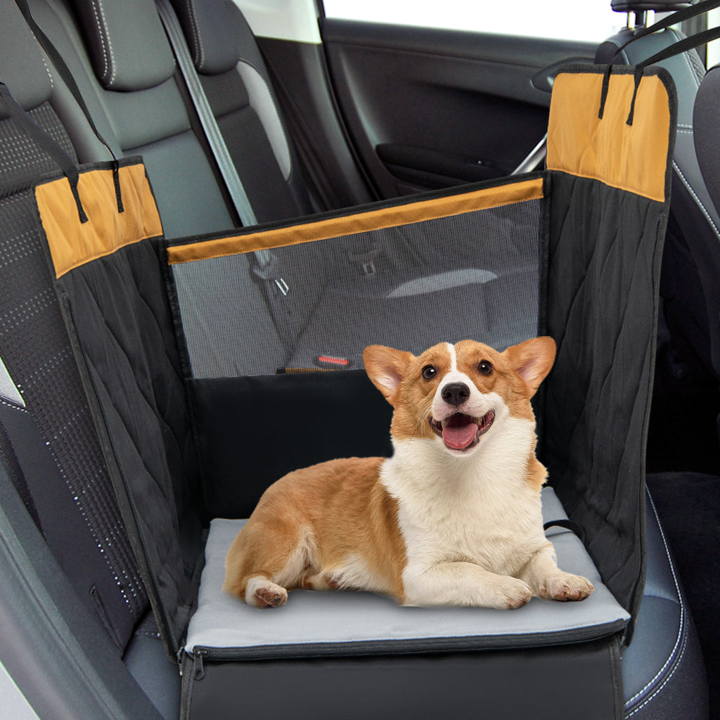 Dog Car Seat Cover for Small and Medium Dogs with Mesh Window - Black, Variation of THIS listing