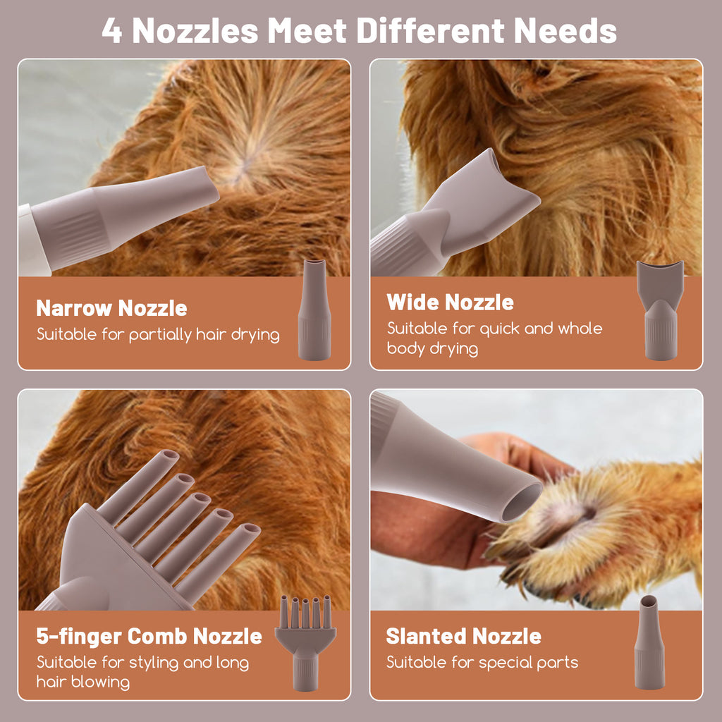 Dog Cat Hair Blower with Negative Ion Function and Adjustable Temperature - Variation of THIS listing