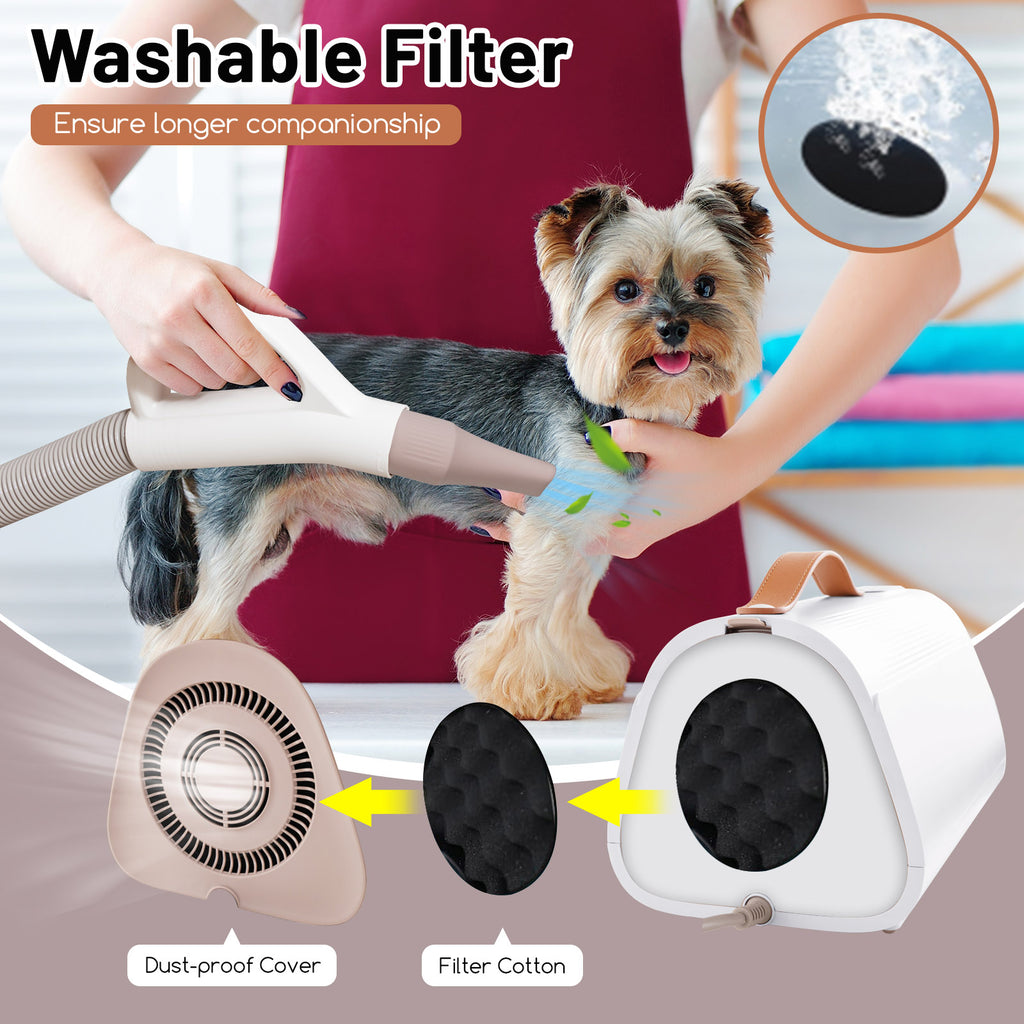Dog Cat Hair Blower with Negative Ion Function and Adjustable Temperature - Variation of THIS listing