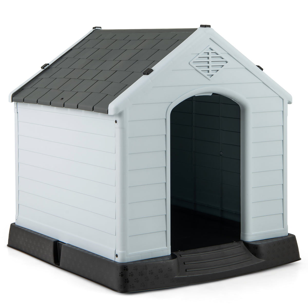 Small Dog House Waterproof Plastic with Elevated Floor - S Variation
