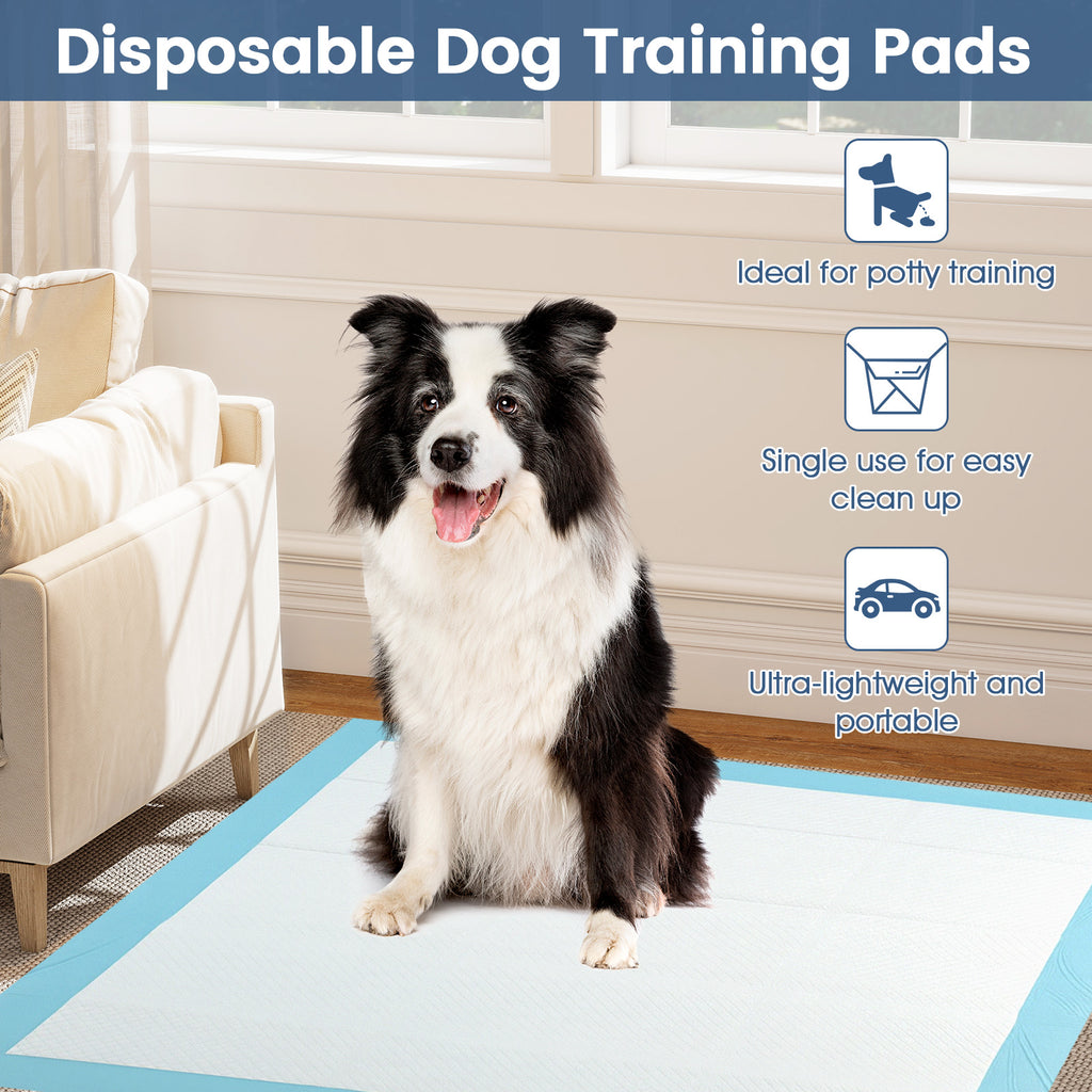 Dog and Puppy Pee Pads 36x36 Inches - 100 Count, Blue, Leak-Proof Potty Training