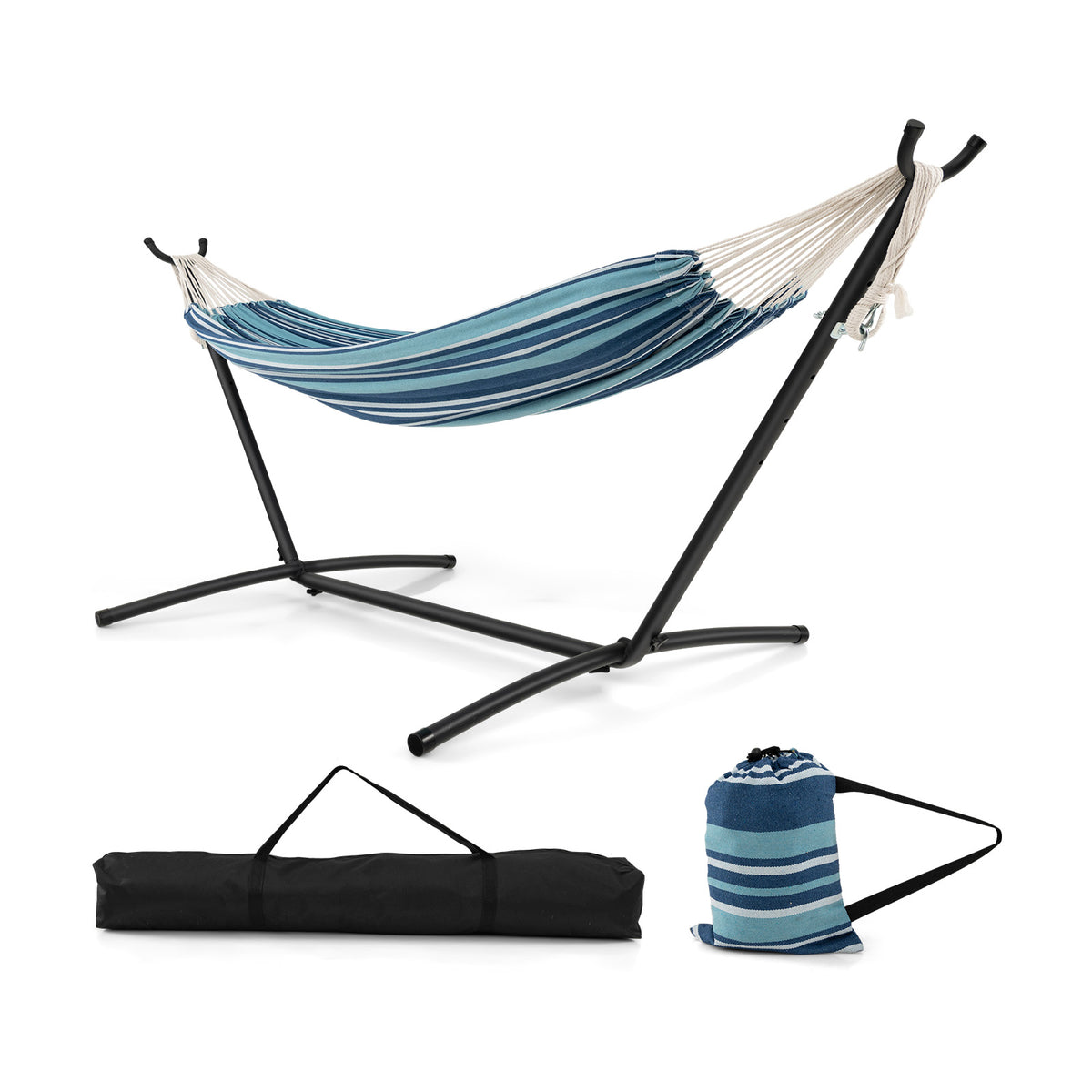Hammock with Stand and Carrying Case - Multicolor
