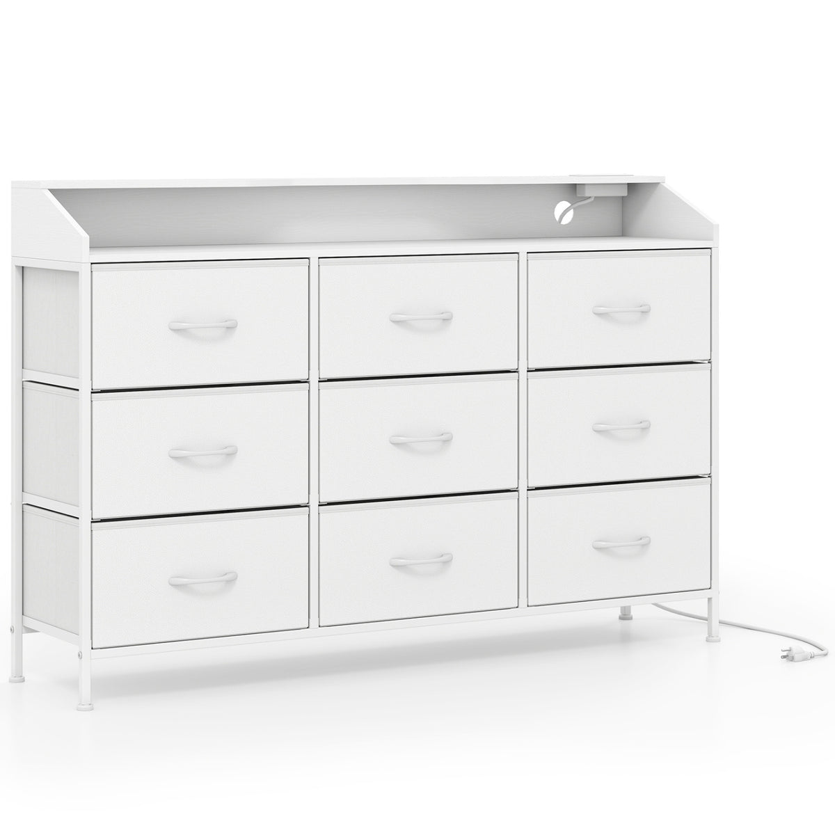 Modern Storage Dresser with Anti-toppling Device - Black