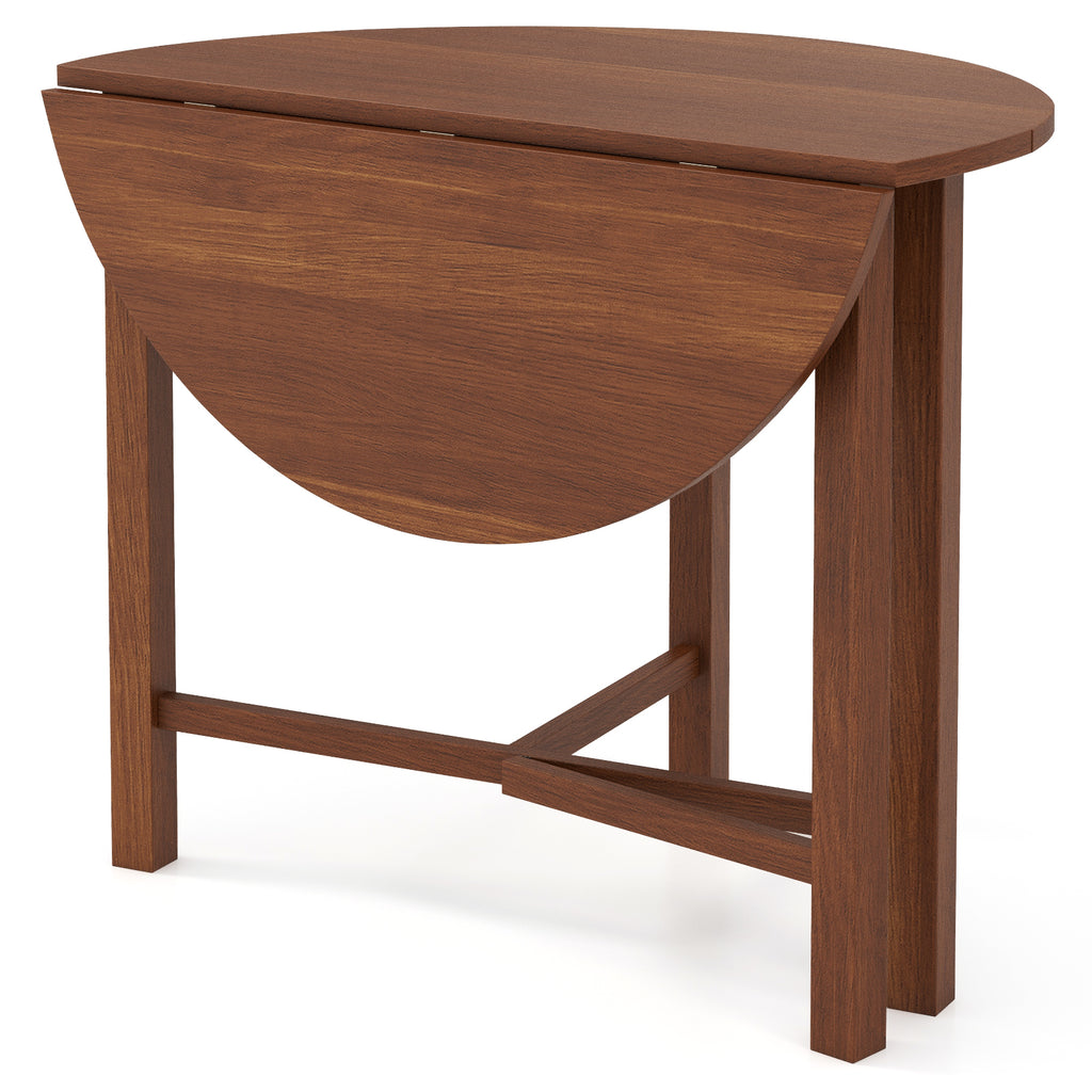 35.5" Drop Leaf Dining Table for Small Spaces - Walnut