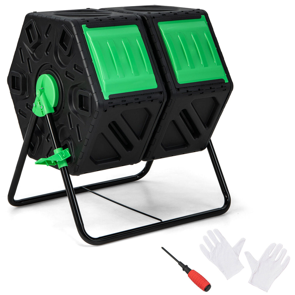 Compost Tumbler 37.5 Gallon Large Outdoor Bin