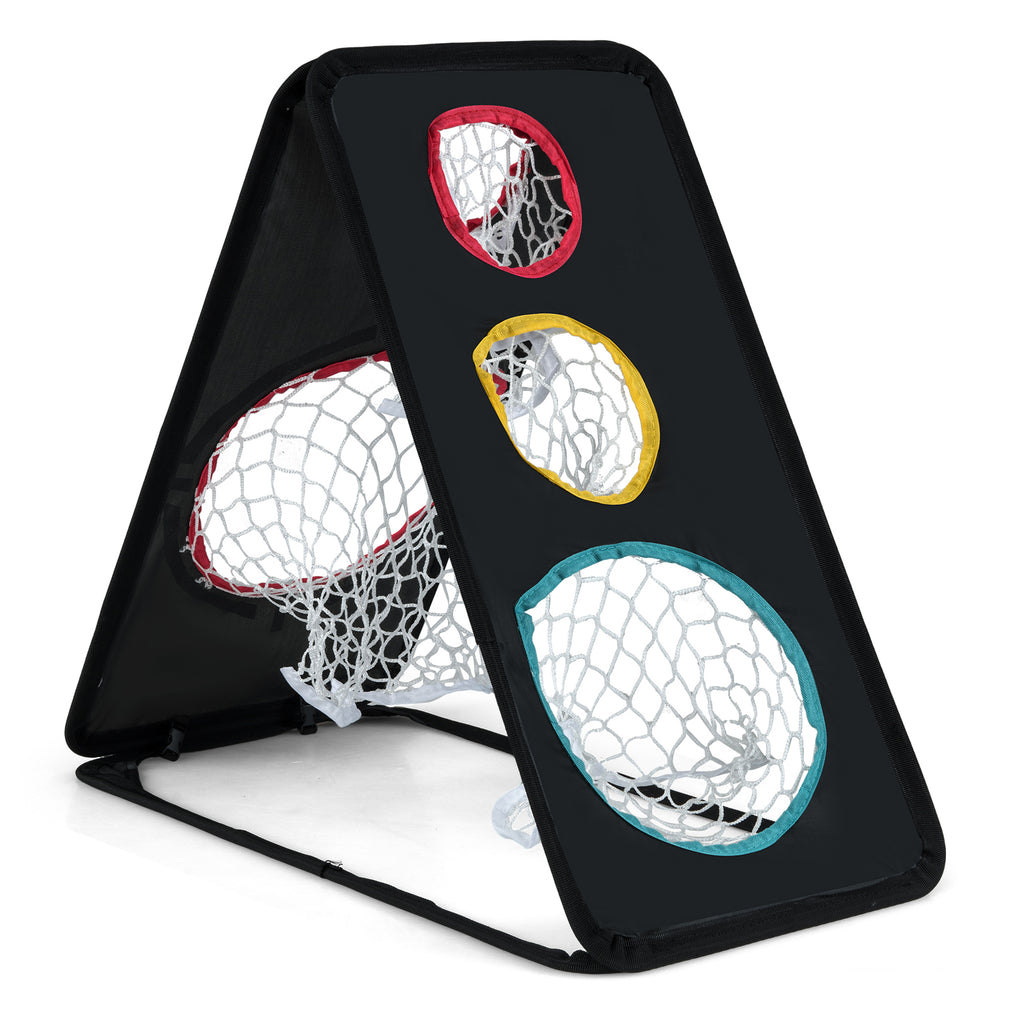 Dual-Sided Golf Chipping Net with 5 Target Holes - Indoor Outdoor Practice System