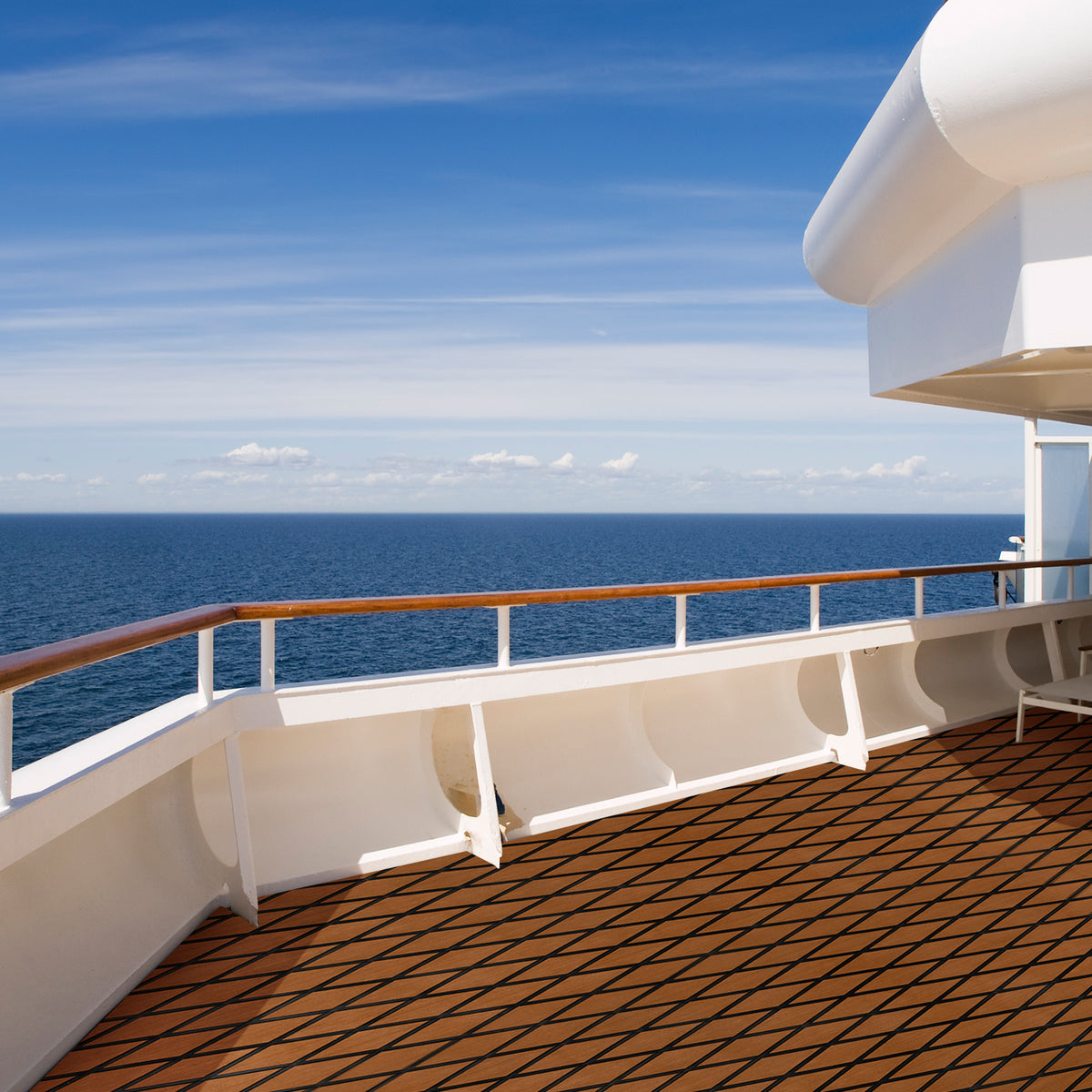 Non-Slip EVA Foam Boat Decking Sheet with Diamond Pattern - Brown