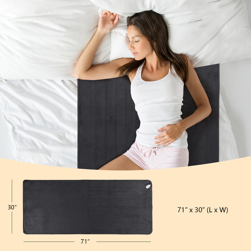 Electric Heated Mattress Pad Twin Size 5 Levels Gray