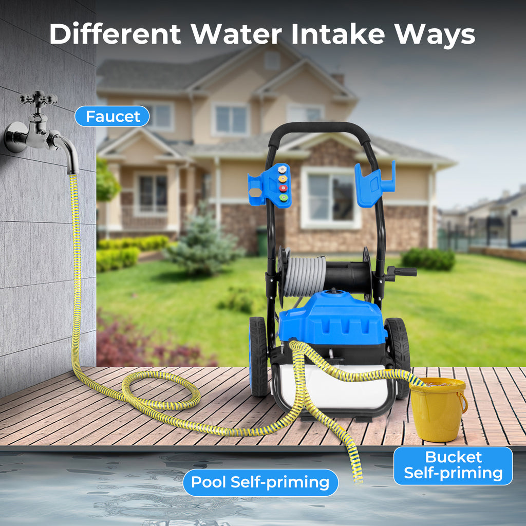 2300 PSI 1.8 GPM Electric Pressure Washer with Wheels and 5 Quick