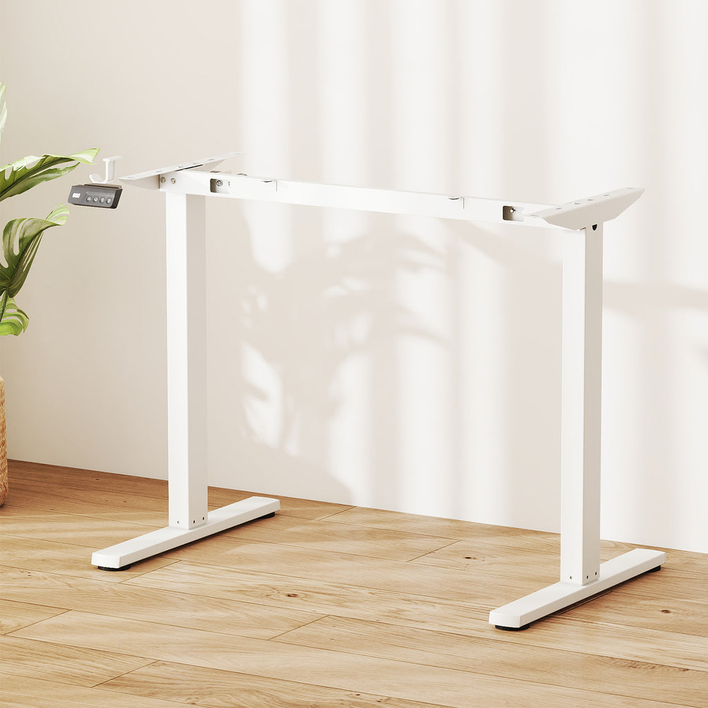Electric Standing Desk Frame Height Adjustable with LED Display - White