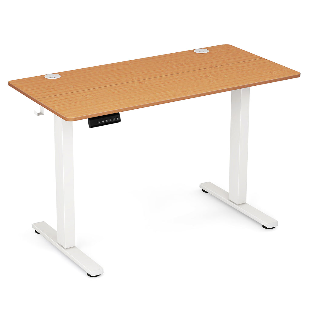 Electric Standing Desk with 3 Memory Height Settings and 2 Hanging