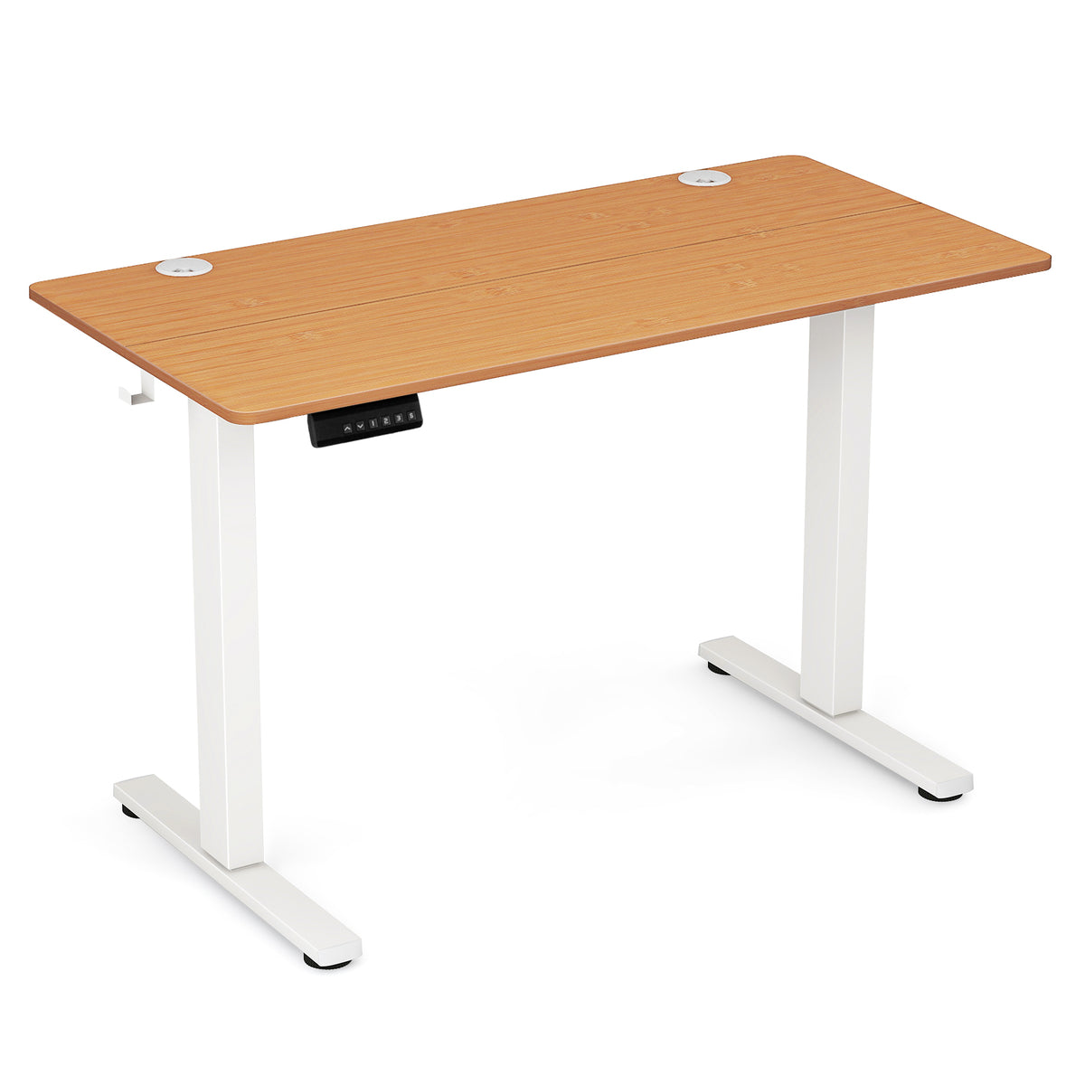 Electric Standing Desk with 3 Memory Height Settings and 2 Hanging