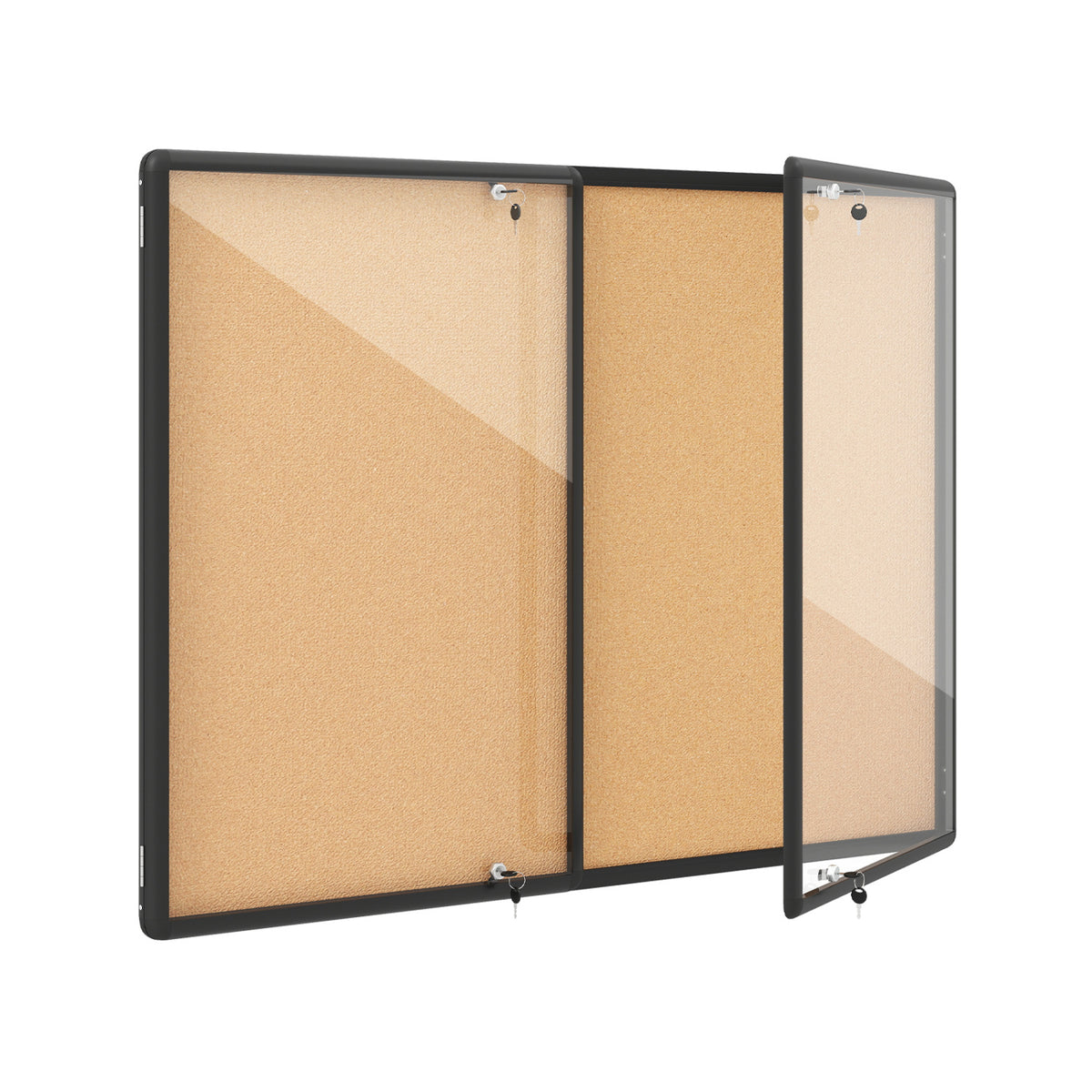 Enclosed Bulletin Board with Aluminum Frame and Felt Surface for