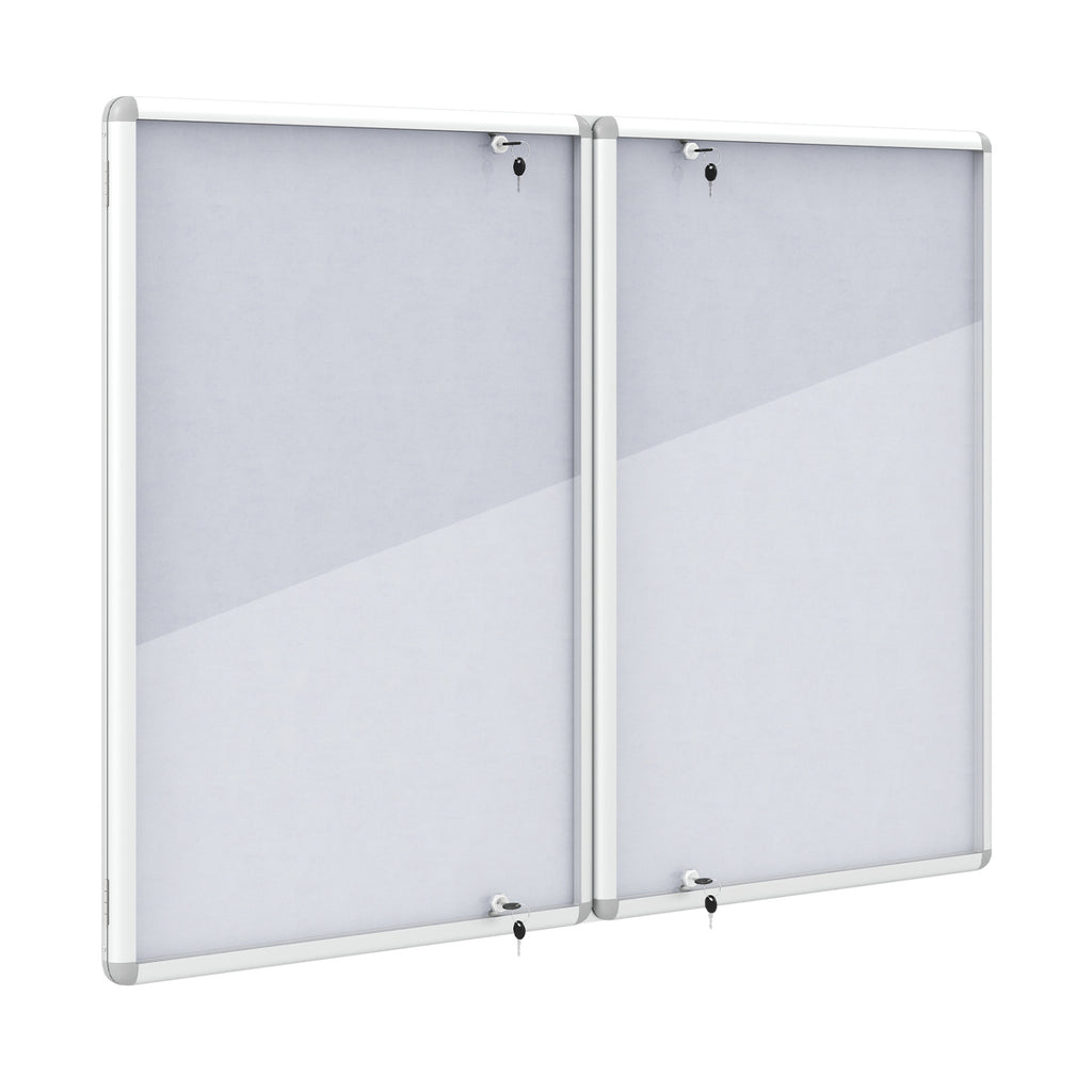 Enclosed Bulletin Board Lockable Cork Notice with Aluminum Frame