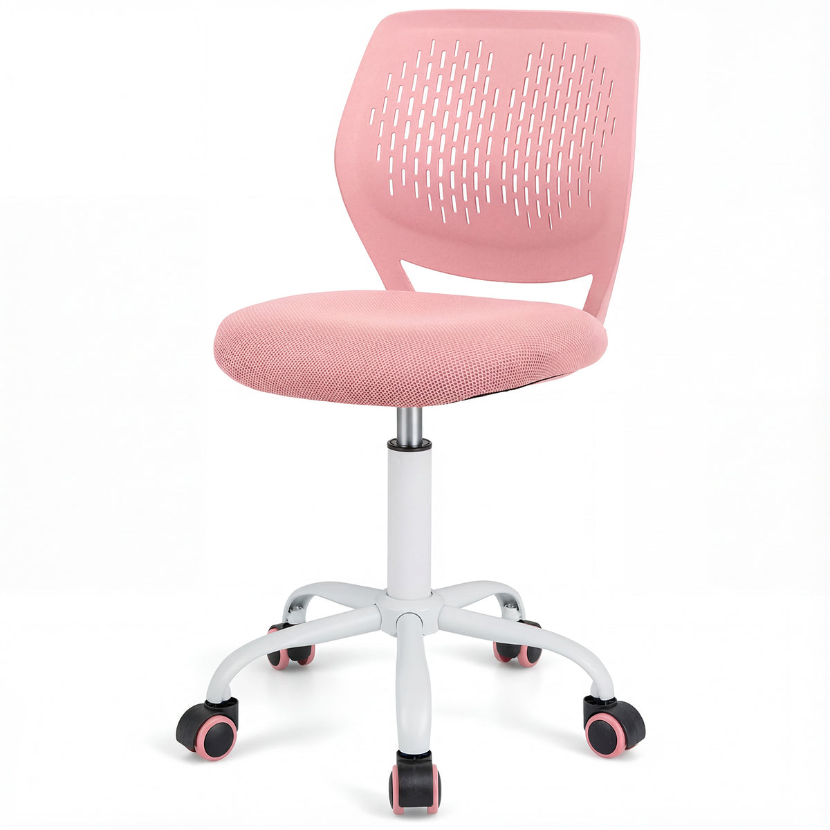 Kids Ergonomic Study Chair with Adjustable Height - Light Pink, 16.5-21 Inches
