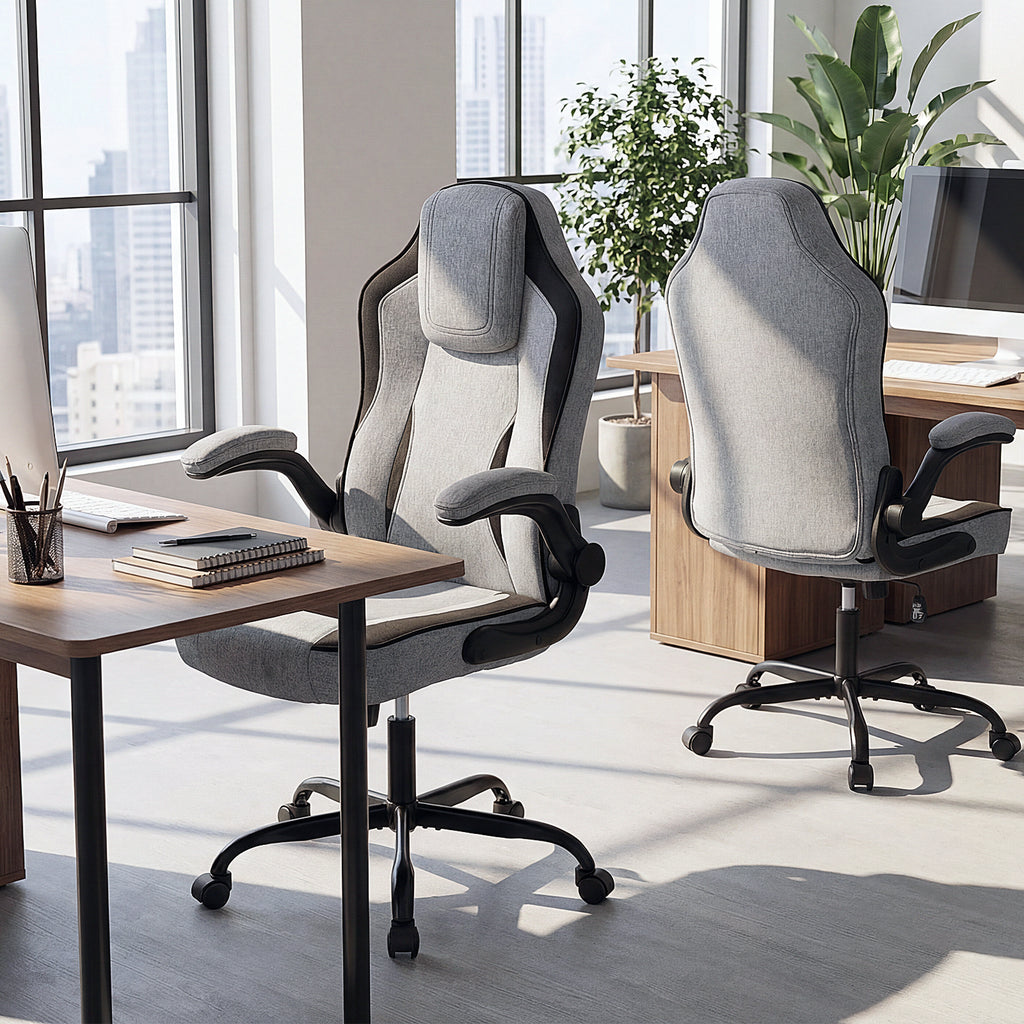 Ergonomic Computer Office Chair with 90° Flip-up Armrests