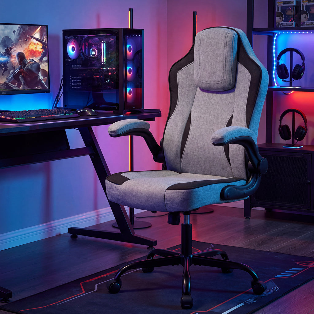 Ergonomic Computer Office Chair with 90° Flip-up Armrests