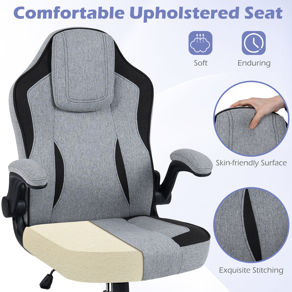 Ergonomic Computer Office Chair with 90° Flip-up Armrests
