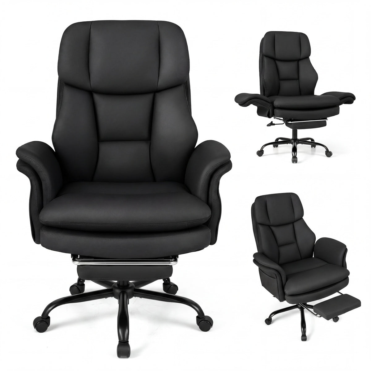 Ergonomic Cross Legged Office Chair Big and Tall Executive with