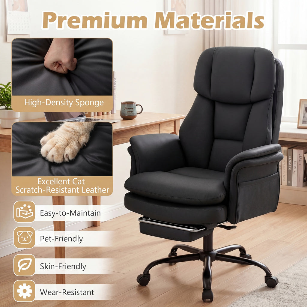 Ergonomic Cross Legged Office Chair Big and Tall Executive with