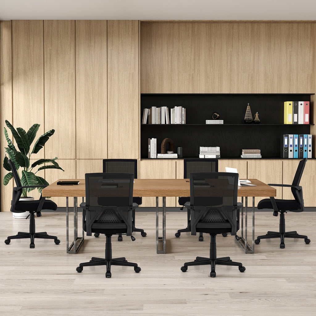 Ergonomic Desk Chair with Lumbar Support & Rocking - Black